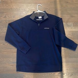 Navy blue Columbia quarter zip pullover size large